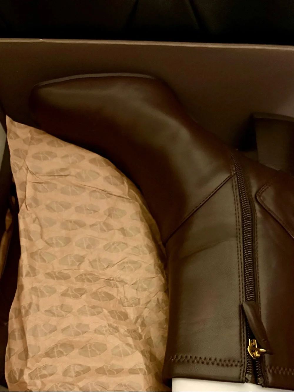 Franco Sarto Brown Leather Ankle Booties